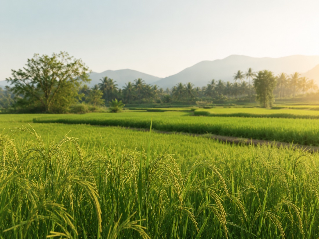 Farmer in a paddy field